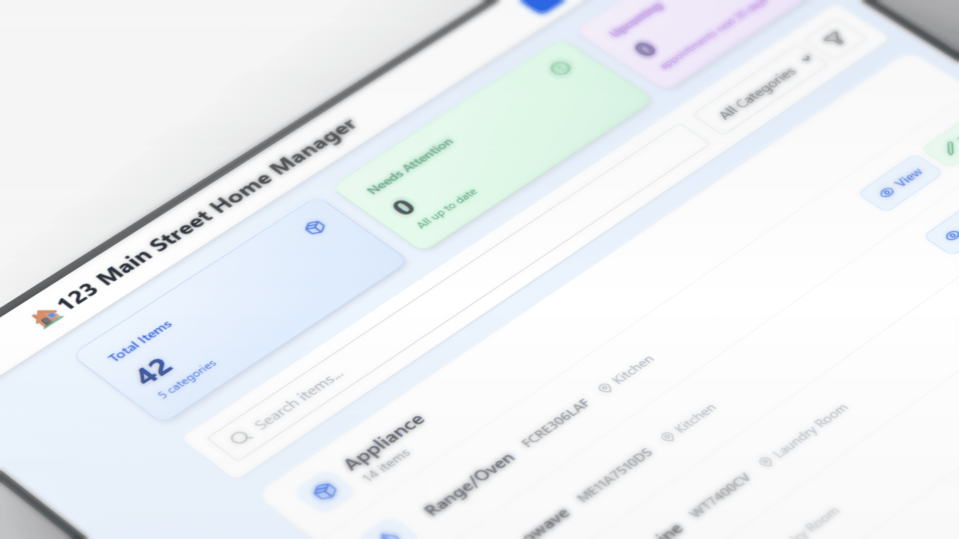 Well Kept Dashboard Interface